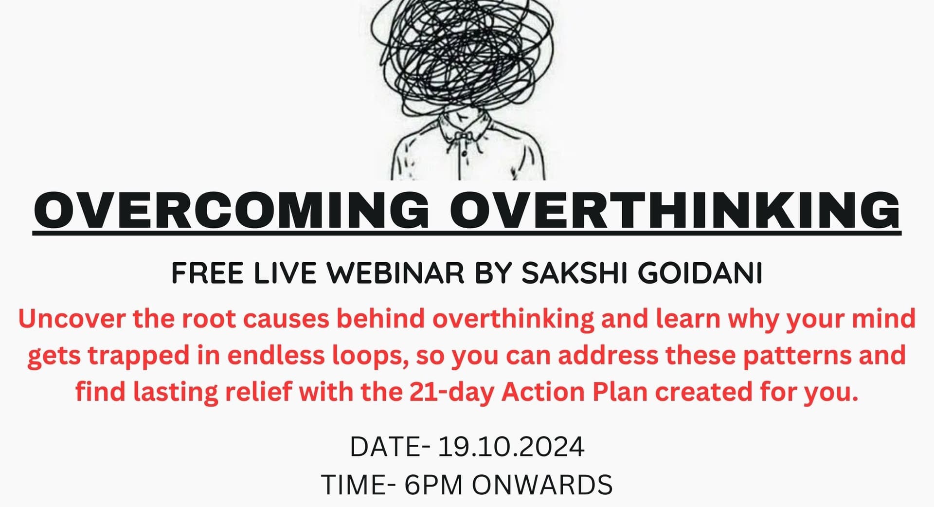 WEBNARS Free webinar on Overcoming Overthinking